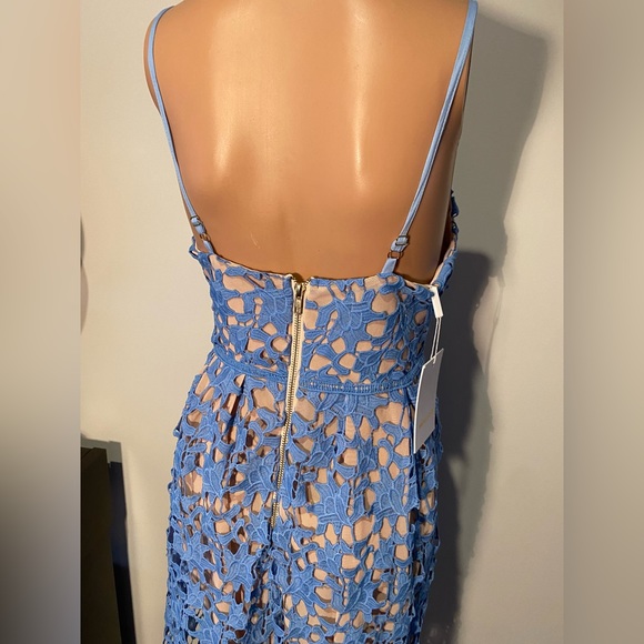 Self-Portrait blue lace dress size UK 10 BNWT - Picture 4 of 11